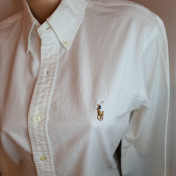 Ralph Lauren Men's Slim Fit Stretch Oxford Cotton Button Down Shirt Size M - Picture 2 of 10